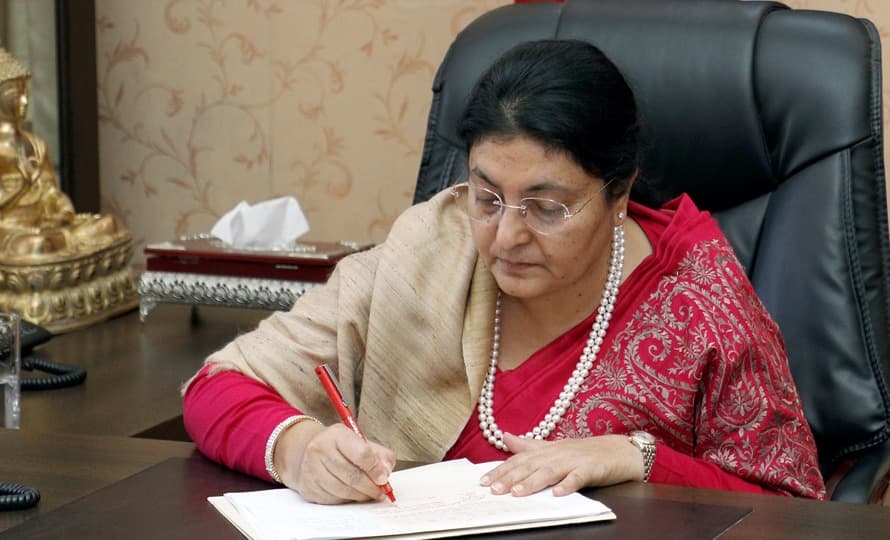 राष्ट्रपति भण्डारीद्वारा १३ विधेयक प्रमाणीकरण