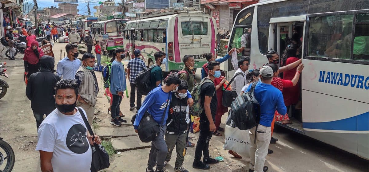 यस वर्ष दशैँमा काठमाडौंबाट गत वर्षभन्दा बढी यात्रु बाहिरिने
