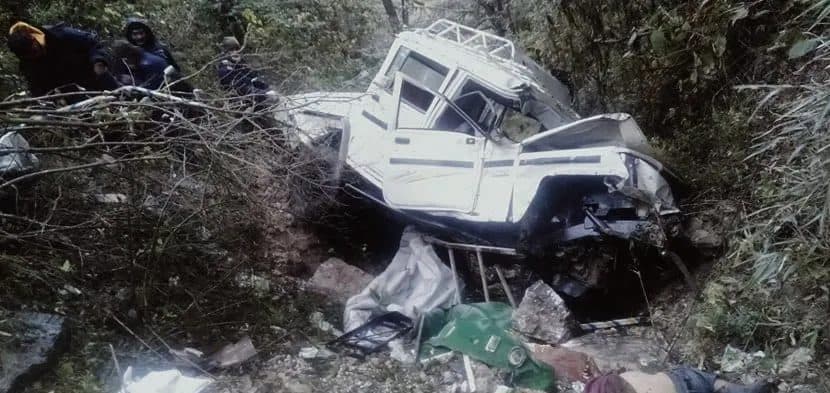 बैतडीमा प्रहरी सवार जिप दुर्घटना, ३ जनाको मृत्यु