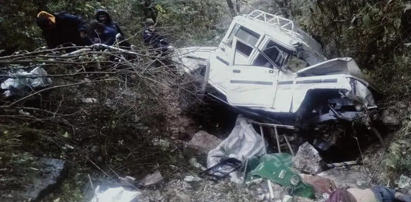 गुल्मीमा जिप दुर्घटना हुदा ५ जनाको मृत्यु, चार जना घाइते