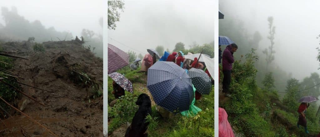 म्याग्दीमा पहिरोले घर बगाउँदा २ जनाको मृत्यु, ३ जना बेपत्ता
